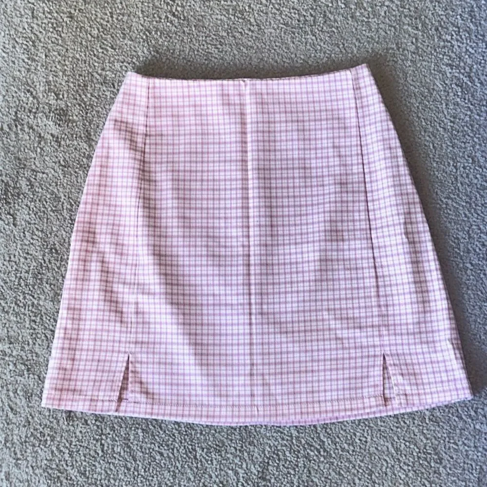 Brandy Melville Plaid Cara Mini Skirt!
